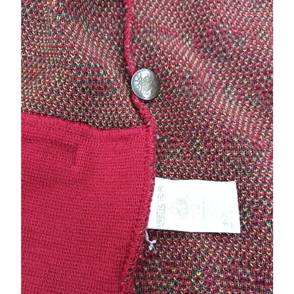 VTG Geiger Cardigan Sweater 100% Fine Virgin Wool Austria Silver Buttons Sz 42/M - Picture 10 of 10